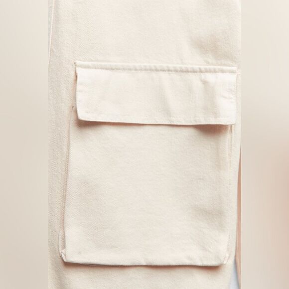 Zara Ecru Cargo Pants New - Picture 8 of 12